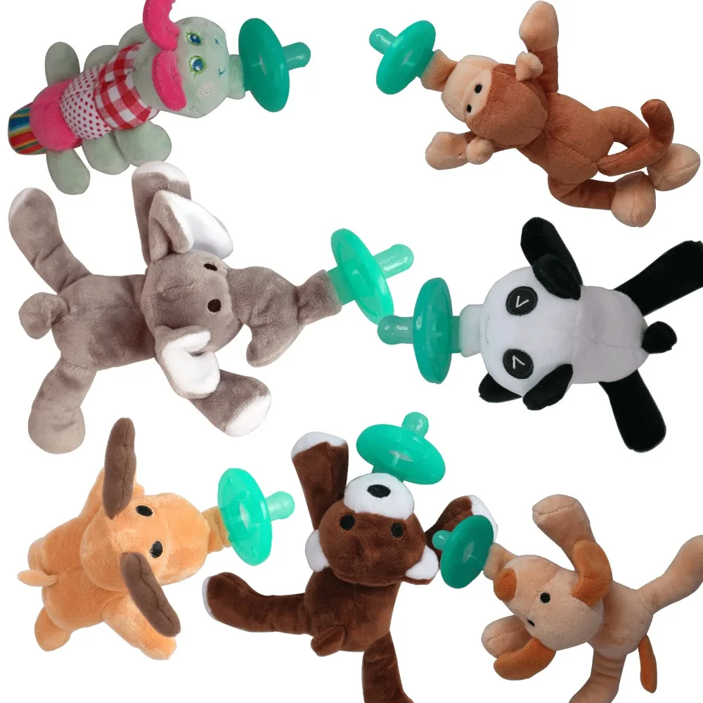 Newborn Silicone Babies Pacifiers Nibbler Animal Plush Nipple Soother Toys Boy Clips Chain Wubbanub Girl Toy Baby Pacifier Clip
Newborn Silicone Babies Pacifiers Nibbler Animal Plush Nipple Soother Toys Boy Clips Chain Wubbanub Girl Toy Baby Pacifier Clip