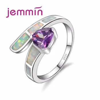 Vintage White Opal Ring For Ladies'Party S925 Sterling Sliver Ring With Drop Water Clear Purple Crystal Bijoux
Vintage White Opal Ring For Ladies'Party S925 Sterling Sliver Ring With Drop Water Clear Purple Crystal Bijoux