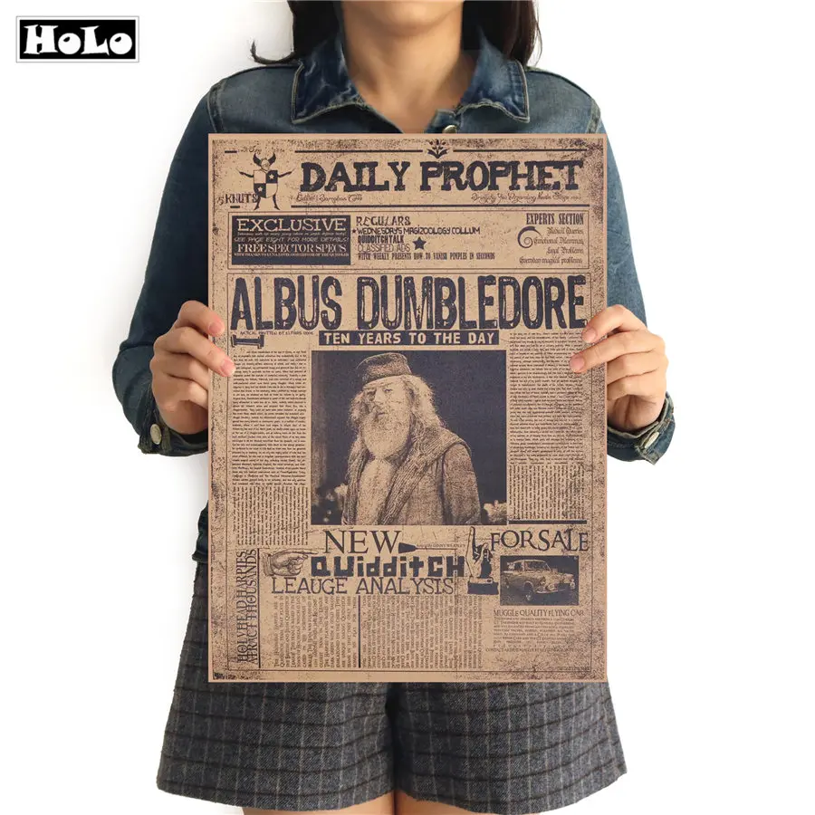 Винтажный постер из крафт бумаги магический Альбус Дамблдор картина фильма