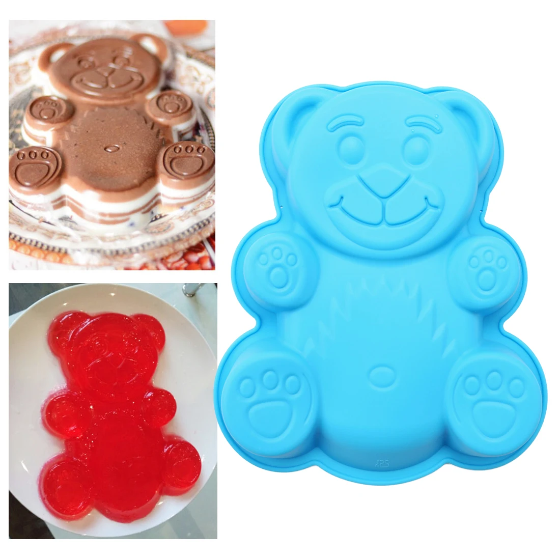 Kitchen DIY Tool 1PC Cartoon Bear Shape Silicone Chocolate Mold Cake Decorating Tool Soap Mold Cake Stencil Baking Pan
Kitchen DIY Tool 1PC Cartoon Bear Shape Silicone Chocolate Mold Cake Decorating Tool Soap Mold Cake Stencil Baking Pan
