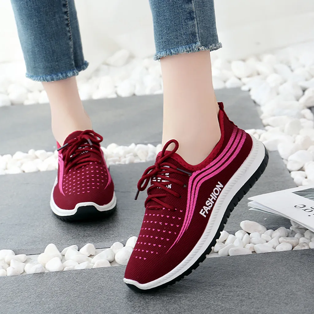 KLV Fashion Casual Shoes Woman Comfortable Breathable Casual Breathable Lightweight Lace Up Red Shoes Sport Running Shoes #C
KLV Fashion Casual Shoes Woman Comfortable Breathable Casual Breathable Lightweight Lace Up Red Shoes Sport Running Shoes #C
