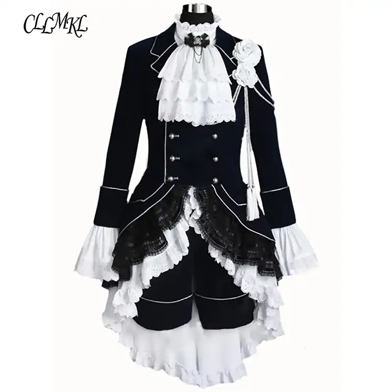 黒執事シエル ファントムハイヴ黒コスプレ衣装 Cosplay Costume Cosplay Kuroshitsujicosplay Costumes Cheap Gooum