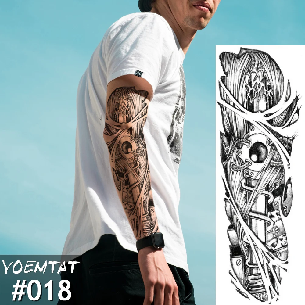 New Temporary Tattoo Sticker mechanical Full Flower Tattoo with Arm Body Art Big Large Fake Tattoo Sticker
New Temporary Tattoo Sticker mechanical Full Flower Tattoo with Arm Body Art Big Large Fake Tattoo Sticker