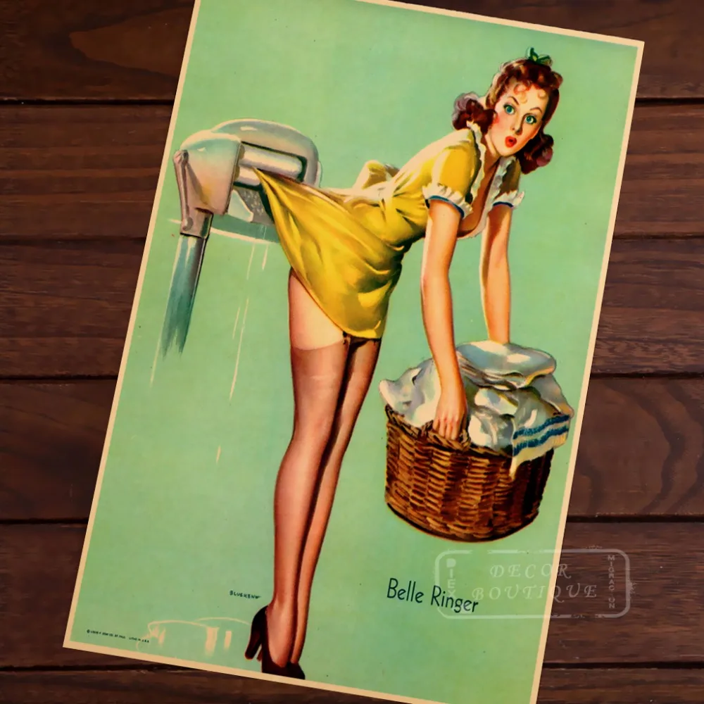 Laundry Maid Pop Art Vintage Pin-up Girl Poster Classic Retro Kraft Canvas Maps Wall Sticker Home Bar Posters DIY Decor Gift
Laundry Maid Pop Art Vintage Pin-up Girl Poster Classic Retro Kraft Canvas Maps Wall Sticker Home Bar Posters DIY Decor Gift