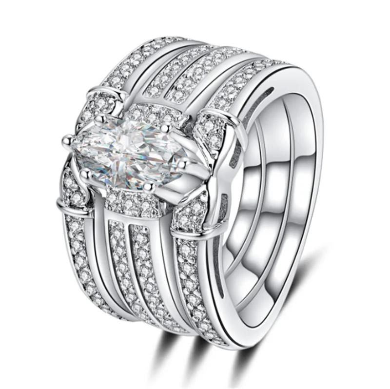 3pcs/Set Luxury Male Female Square Wedding Ring Sets For Women Men Silve Zircon Stackable CZ Midi Couples Ring Sets
3pcs/Set Luxury Male Female Square Wedding Ring Sets For Women Men Silve Zircon Stackable CZ Midi Couples Ring Sets