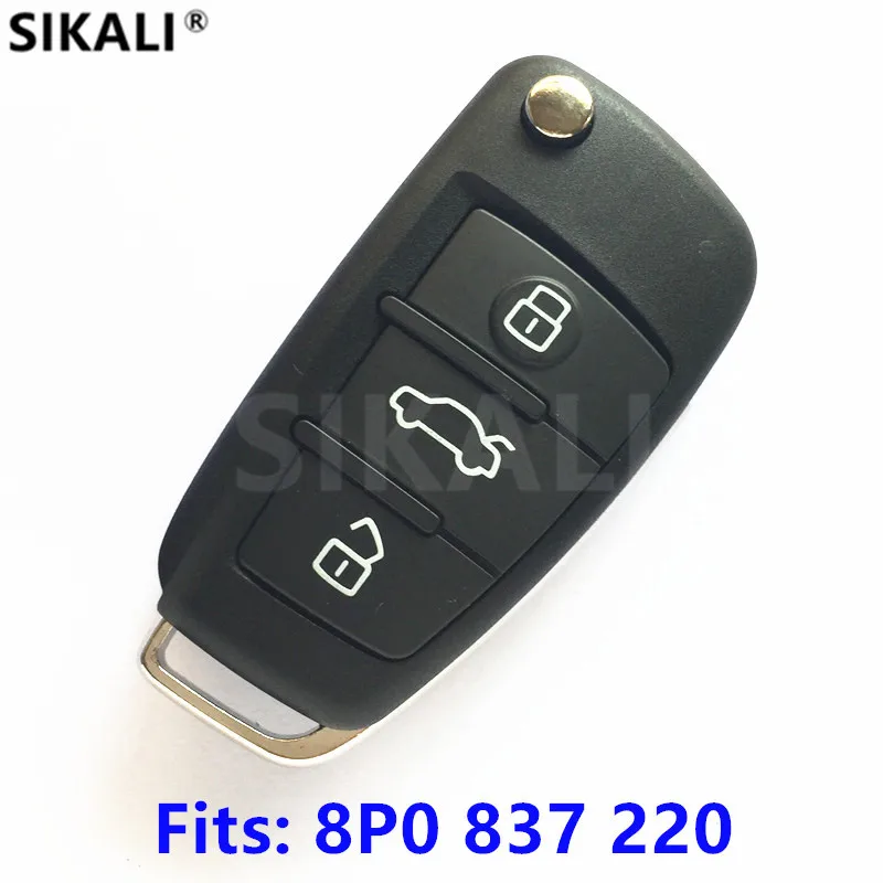 Flip Remote Car Key Fob 3Button 315MHz ID48 for Audi A3 TT2006-2010 8P0837220E//G