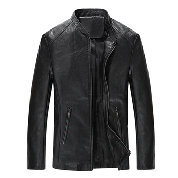 2018 new Men's Motorcycle Leather Men's Korean version of the Slim Leather jacket Color Black / Blue / Wine red More size M-5XL
2018 new Men's Motorcycle Leather Men's Korean version of the Slim Leather jacket Color Black / Blue / Wine red More size M-5XL