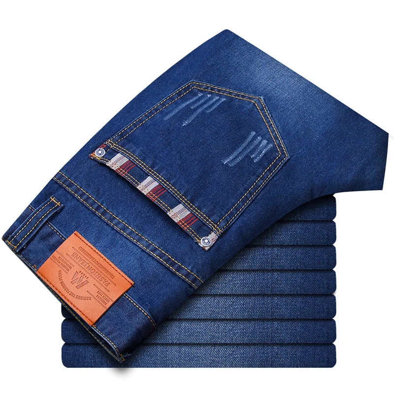 2019 summer new mens jeans washed straight stitching lattice stretch simple jeans Plus size 28-38 casual high quality jeans male
2019 summer new mens jeans washed straight stitching lattice stretch simple jeans Plus size 28-38 casual high quality jeans male