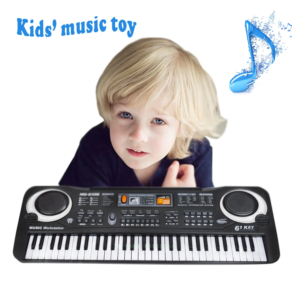 61 Key Portable Electronic Keyboard Piano Organ with Teaching App Songs Mulit-Function Musical Educational Christmas Toy Gift
61 Key Portable Electronic Keyboard Piano Organ with Teaching App Songs Mulit-Function Musical Educational Christmas Toy Gift