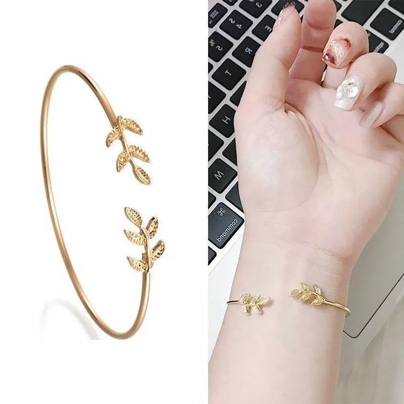 2019 New Leaves Opening Alloy Wrap Bracelets for Women Gold Silver Color Bracelets Female Jewelry
2019 New Leaves Opening Alloy Wrap Bracelets for Women Gold Silver Color Bracelets Female Jewelry