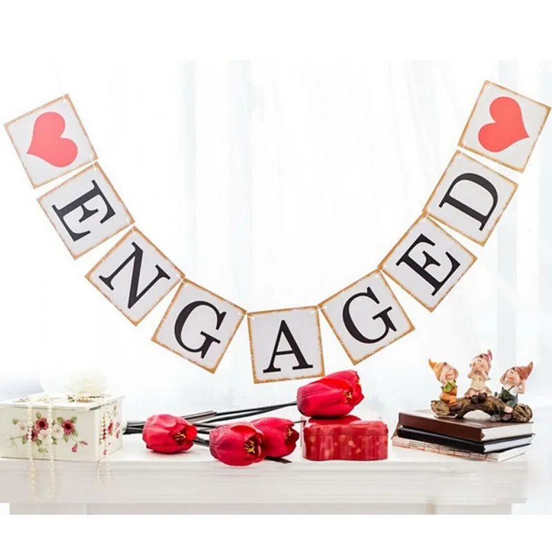 Just Married Party Accessories Bunting Garland Banner Wedding Car Decoration Photo Booth Prop DIY Wedding Events Supplies Gifts