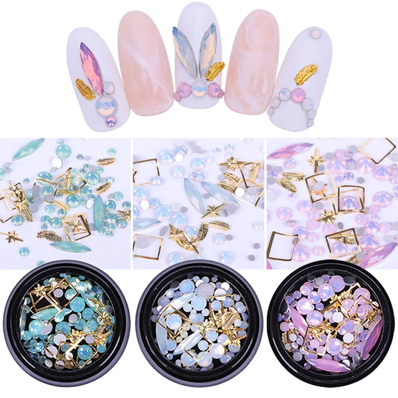 Opal Nail Rhinestone 3D Nail Art Decoration Marquise Flat Nail Mix Sized Studs Bling Nail Decor Manicure Tools
Opal Nail Rhinestone 3D Nail Art Decoration Marquise Flat Nail Mix Sized Studs Bling Nail Decor Manicure Tools