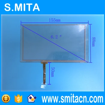 6.2 inch 4 wire resistive touch screen ZCR-2103 ZCR-2182 for lcd HSD062IDW1 -A00, A01 ,A02 car DVD navigation screen 155*88mm
6.2 inch 4 wire resistive touch screen ZCR-2103 ZCR-2182 for lcd HSD062IDW1 -A00, A01 ,A02 car DVD navigation screen 155*88mm