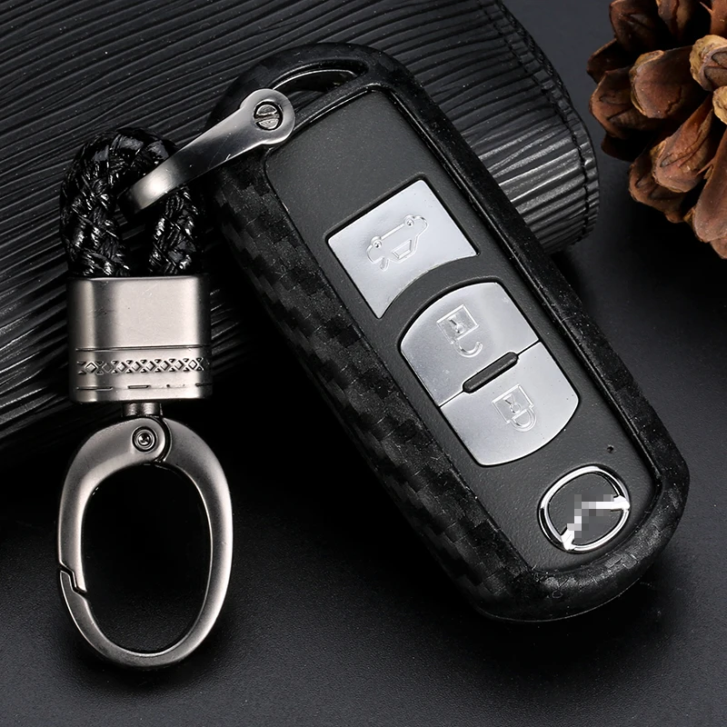 Carbon Fiber Silica gel Car Key Case Cover For Mazda 2 3 5 6 8 CX5 CX7 CX9 M6 GT Atenza Axela Familia Keychain 2/3/4 BTN
Carbon Fiber Silica gel Car Key Case Cover For Mazda 2 3 5 6 8 CX5 CX7 CX9 M6 GT Atenza Axela Familia Keychain 2/3/4 BTN