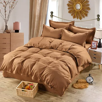 Home Textile coffee bedding set 100% Microfiber duvet cover 4pcs bed set solid twin full queen king size bedclothes Adult sheet
Home Textile coffee bedding set 100% Microfiber duvet cover 4pcs bed set solid twin full queen king size bedclothes Adult sheet