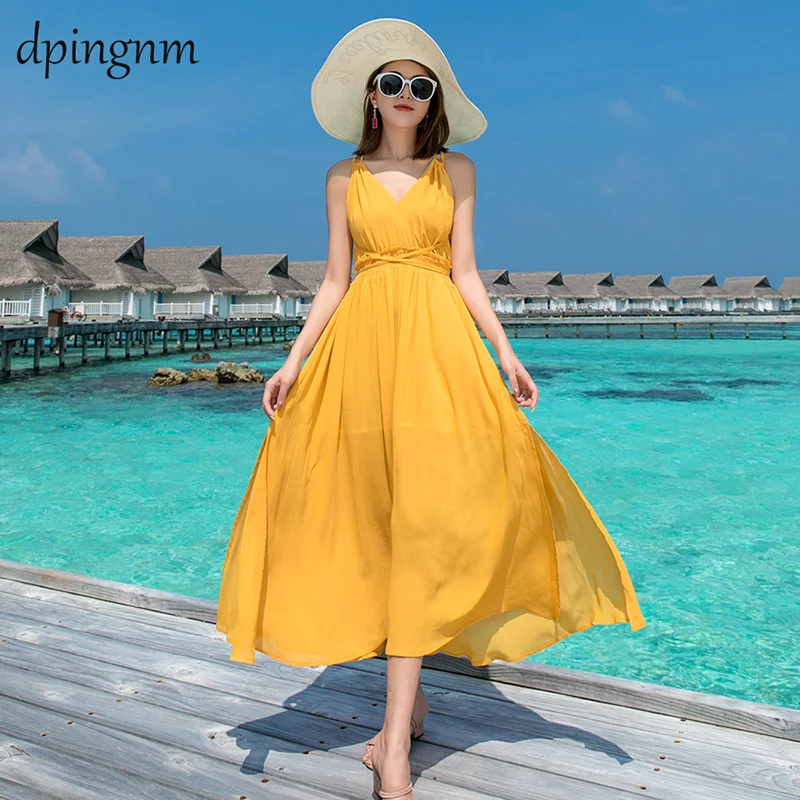 Casual Vintage Sundress Women Summer Dress 2019 Boho Sexy Dress Midi Button Backless Polka solid Beach Dress Female
Casual Vintage Sundress Women Summer Dress 2019 Boho Sexy Dress Midi Button Backless Polka solid Beach Dress Female