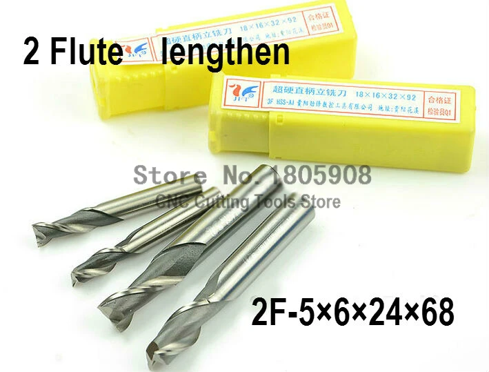 High Quality10pcs Extended End Mill 5mm Two 2 Flute HSS & Aluminium End Mill Cutter CNC Bit,5*6*24*68mm
High Quality10pcs Extended End Mill 5mm Two 2 Flute HSS & Aluminium End Mill Cutter CNC Bit,5*6*24*68mm