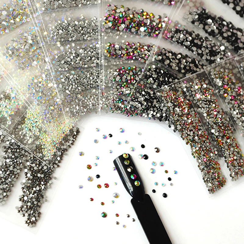 1728pcs Rhinestones Crystal Glass Everything For Manicure Nails Decorations New Arrive Pixie Nail Design Nail Gems Accessoires
1728pcs Rhinestones Crystal Glass Everything For Manicure Nails Decorations New Arrive Pixie Nail Design Nail Gems Accessoires
