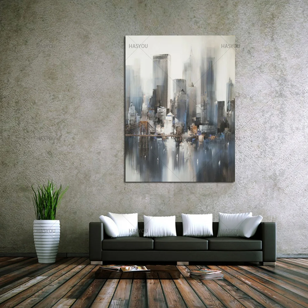large 100% Handmade Oil Painting On Canvas city landscape Oil Painting Abstract Modern Canvas Wall Art Living Room Decor Picture
large 100% Handmade Oil Painting On Canvas city landscape Oil Painting Abstract Modern Canvas Wall Art Living Room Decor Picture