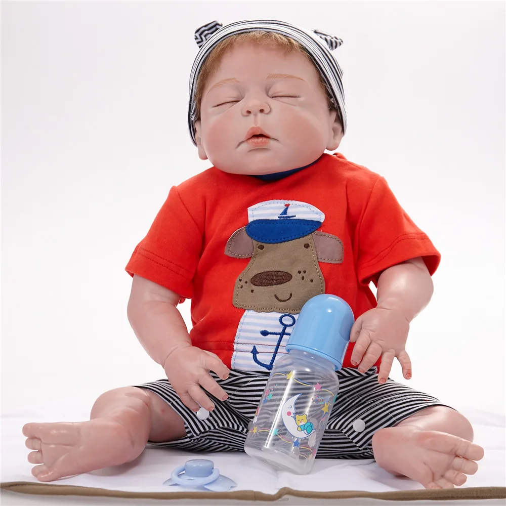 22" 55CM BeBe Dolls Reborn Lifelike Doll Reborn For Boy Full Body Soft Silicone Reborn Babies Toys For Kid Birthday Gift
22" 55CM BeBe Dolls Reborn Lifelike Doll Reborn For Boy Full Body Soft Silicone Reborn Babies Toys For Kid Birthday Gift