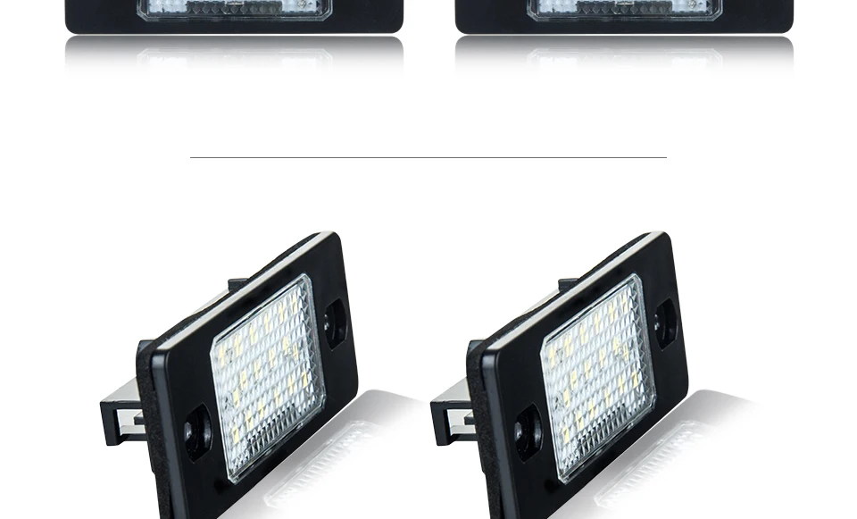 12V Led Number-plate Lamp Car Rear Bulb LED License Plate Lights Error Free For Porsche Cayenne 2003-2010VW GOLF PASSAT BORA (8)