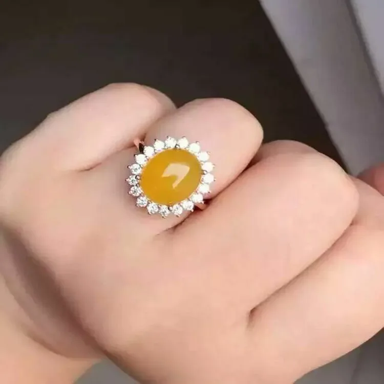 KJJEAXCMY fine jewelry 925 Pure silver natural Yellow Chalcedony medulla ring inlay decoration simple alien
KJJEAXCMY fine jewelry 925 Pure silver natural Yellow Chalcedony medulla ring inlay decoration simple alien