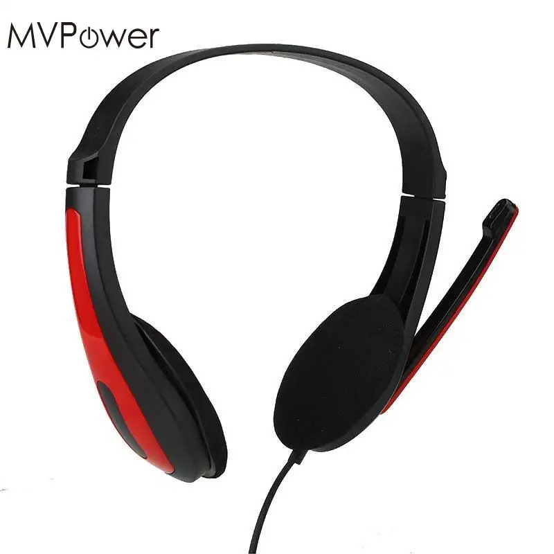 MVpower 3.5mm Wired Stereo Bass Headset Headband Over Ear Headphone Earphone with Mic Phone Notebook Handsfree Music | Электроника