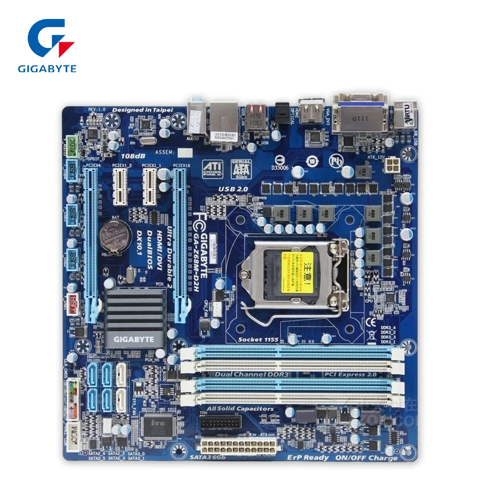 Gigabyte GA-Z68M-D2H Desktop Motherboard Z68M-D2H Z68 LGA 1155 Core i7 i5 i3 DDR3 32G SATA3 USB2.0 VGA DVI HDMI Micro-ATX
Gigabyte GA-Z68M-D2H Desktop Motherboard Z68M-D2H Z68 LGA 1155 Core i7 i5 i3 DDR3 32G SATA3 USB2.0 VGA DVI HDMI Micro-ATX