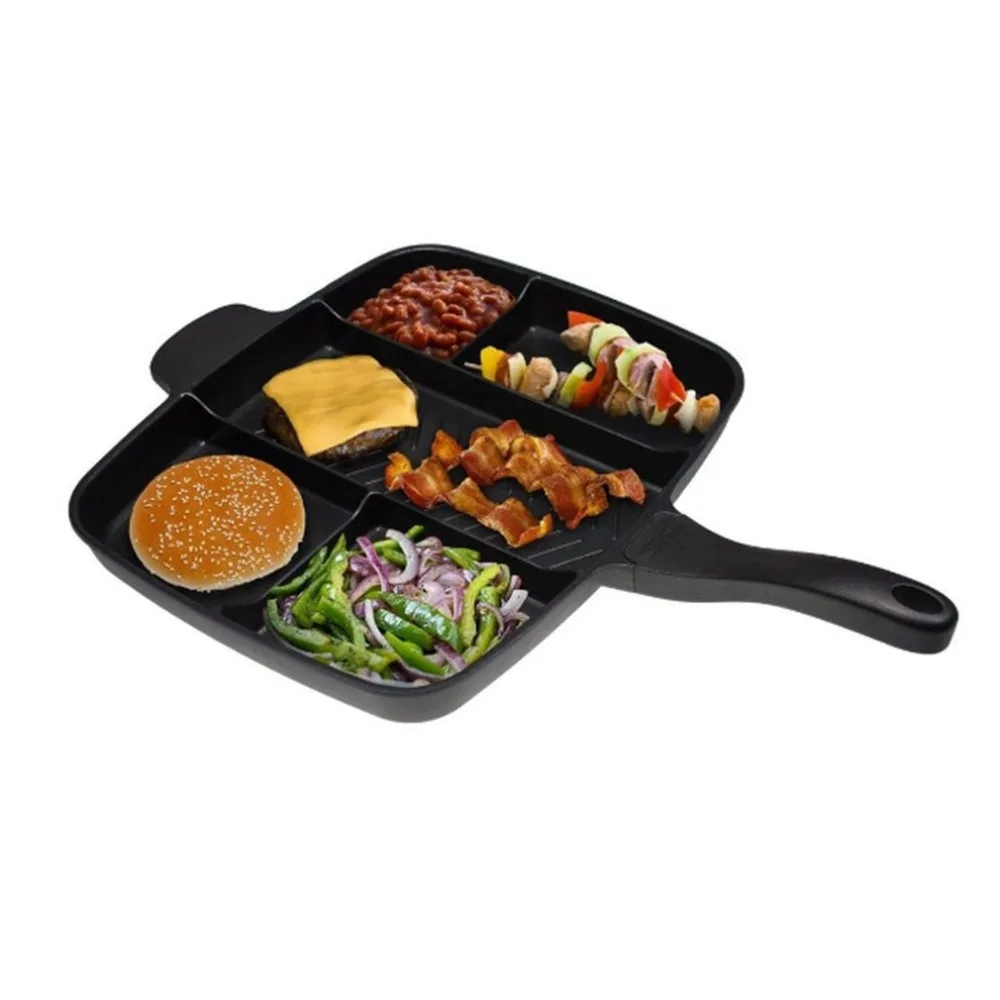 New 5-in-1 Multifunction Breakfast Fryer Pan Flat Non-stick Divided Frying Grill Pan Eggs Steak Pots and Pans for Cooker
New 5-in-1 Multifunction Breakfast Fryer Pan Flat Non-stick Divided Frying Grill Pan Eggs Steak Pots and Pans for Cooker