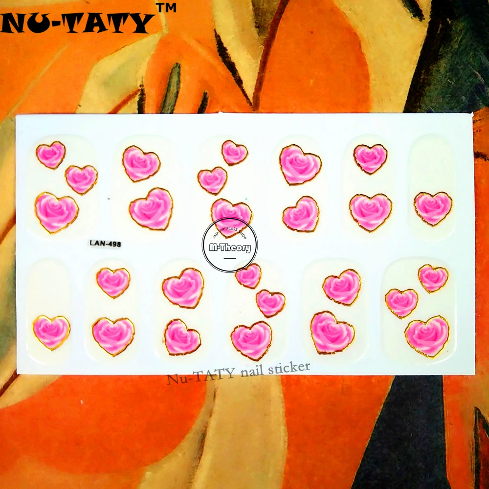 Фото 20 стильных наклеек для ногтей Nu-TATY маленькие блестящие сердца водостойкие лаки