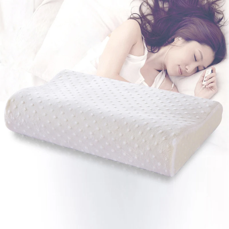 

pillow sorthopedic bed neck 3color memory foam slow recovery memory foam orthopedic massager health fiber anti-mite soft pillow