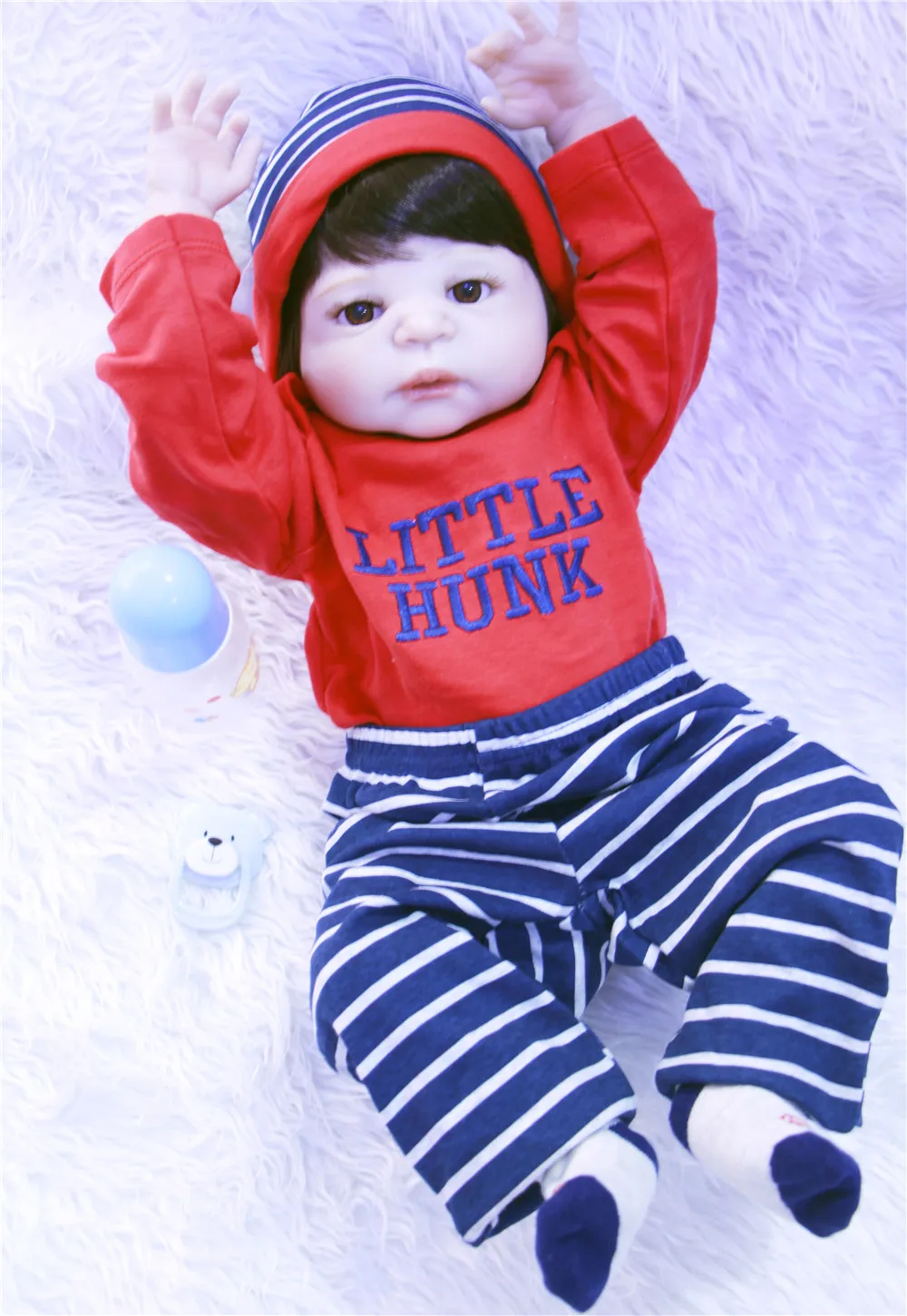 55cm /22'' Full Body Silicone Reborn Baby Doll Toys Play House Newborn Boy Baby Birthday Gift Christmas Present Bathe Toy
55cm /22'' Full Body Silicone Reborn Baby Doll Toys Play House Newborn Boy Baby Birthday Gift Christmas Present Bathe Toy