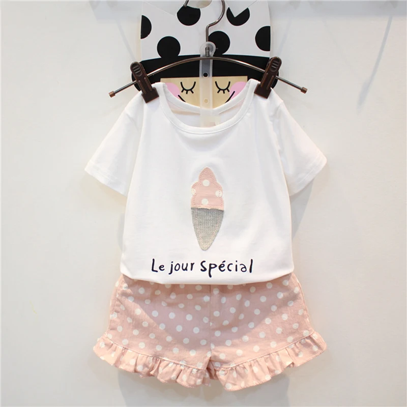 JENYA 2017 summer new girls clothing set white print letter short+pink ploka dot shorts fashion kids clothes
JENYA 2017 summer new girls clothing set white print letter short+pink ploka dot shorts fashion kids clothes