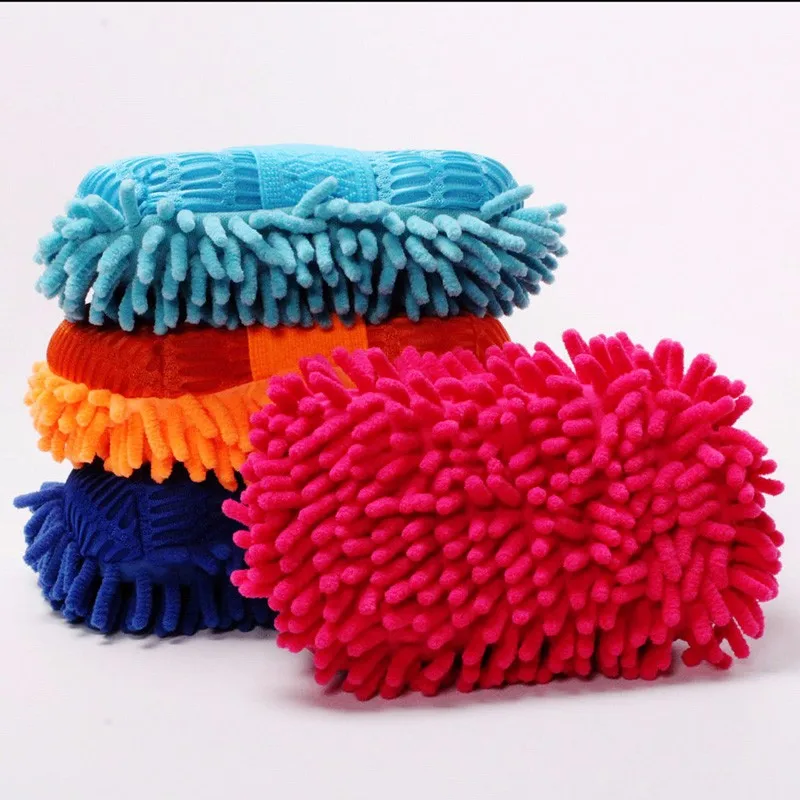 Ultrafine Fiber Chenille Anthozoan Car Wash Gloves Brushes Microfiber Car Motorcycle Washer Car Care Cleaning Brushes