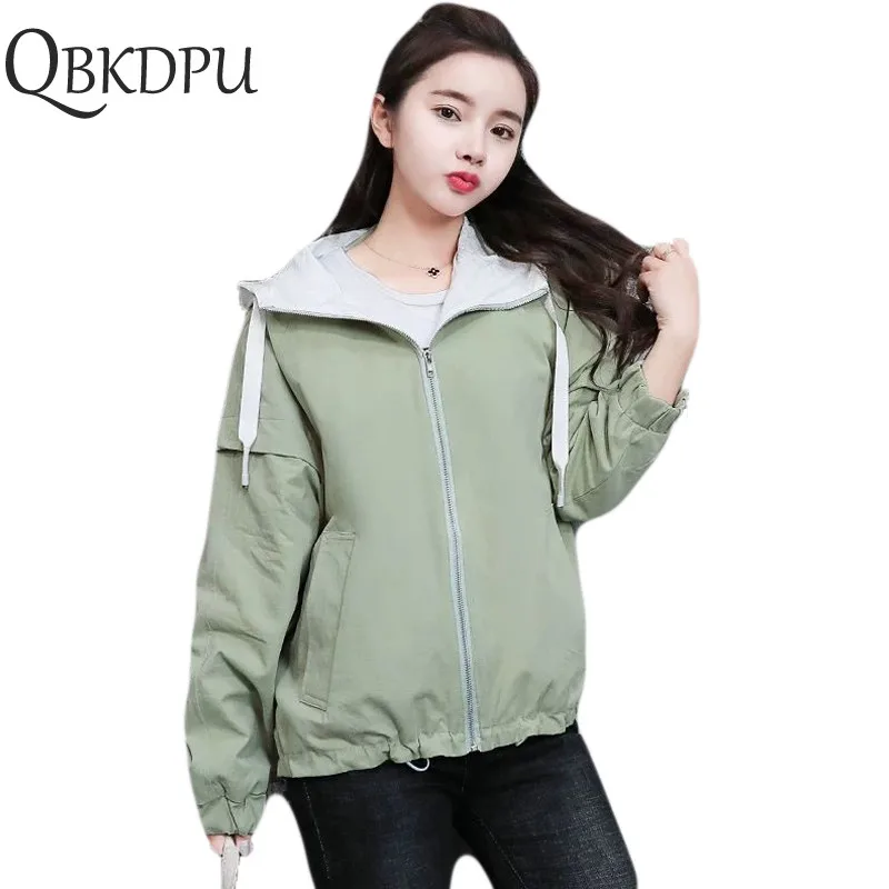 Women Basic Jackets Female Zipper Pockets Casual Long Sleeves Coats Autumn Hooded Jacket Two Tone Windbreaker Jacket 2019 new
Women Basic Jackets Female Zipper Pockets Casual Long Sleeves Coats Autumn Hooded Jacket Two Tone Windbreaker Jacket 2019 new