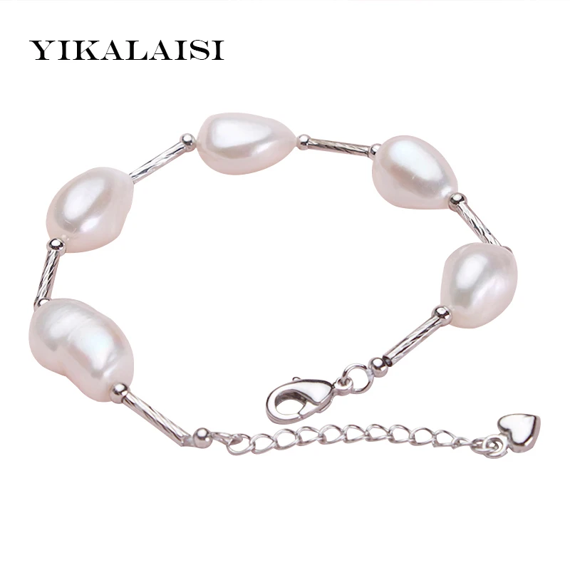 YIKALAISI 2017 10-11 mm 100% Natural Pearl Bracelet For Women Baroque Pearl Jewelry with 925 sterling silver jewelry For Women
YIKALAISI 2017 10-11 mm 100% Natural Pearl Bracelet For Women Baroque Pearl Jewelry with 925 sterling silver jewelry For Women