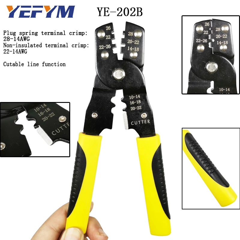 YE-202B multitool pliers crimping tool wire stripper cutter Plug spring Non-insulated terminal crimp japanese style hand tools
YE-202B multitool pliers crimping tool wire stripper cutter Plug spring Non-insulated terminal crimp japanese style hand tools