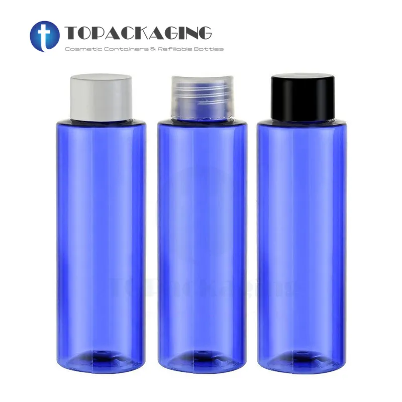 

30*100ML Screw Cap Bottle Blue Plastic Makeup Packing Empty Shower Gel Shampoo Lotion Refillable Essence Oil Cosmetic Container