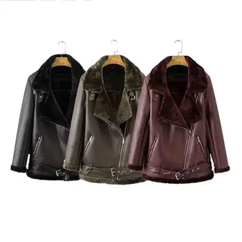 Women Autumn/Winter Thicken Motorcycle Jacket Coat New European American Female Punk Lapel Padded Warm PU Leather Outerwear O677
Women Autumn/Winter Thicken Motorcycle Jacket Coat New European American Female Punk Lapel Padded Warm PU Leather Outerwear O677