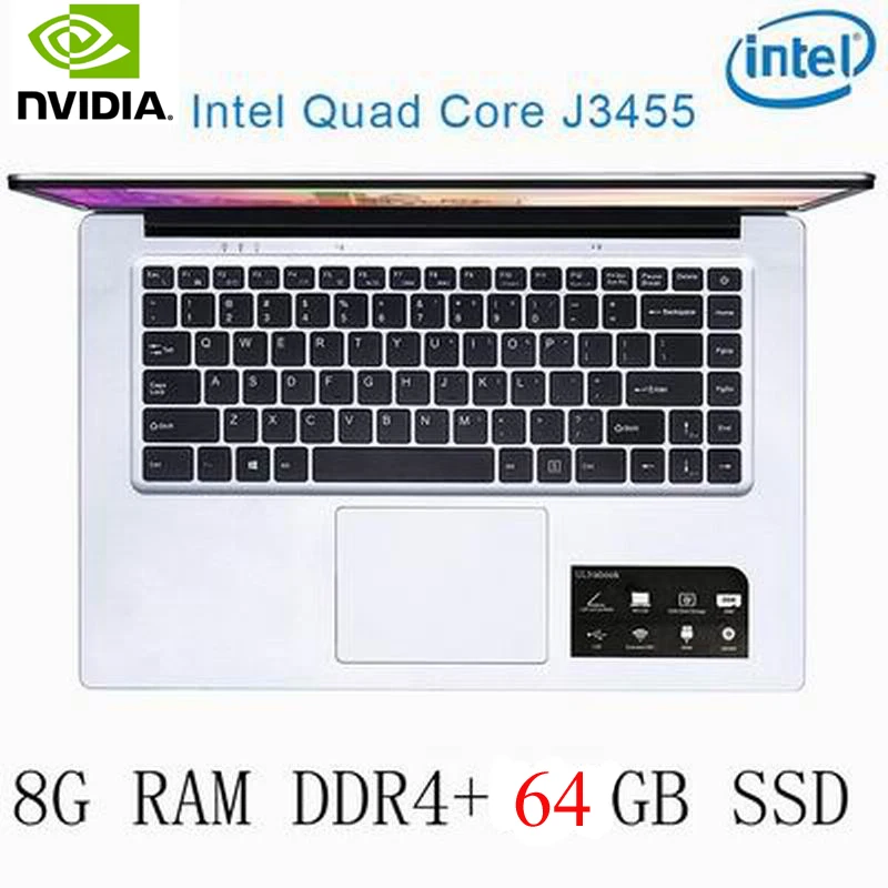 P2-33 8G RAM 64G SSD Intel Celeron J3455 NvIDIA GeForce 940M Gaming laptop keyboard and OS language available for choose
P2-33 8G RAM 64G SSD Intel Celeron J3455 NvIDIA GeForce 940M Gaming laptop keyboard and OS language available for choose
