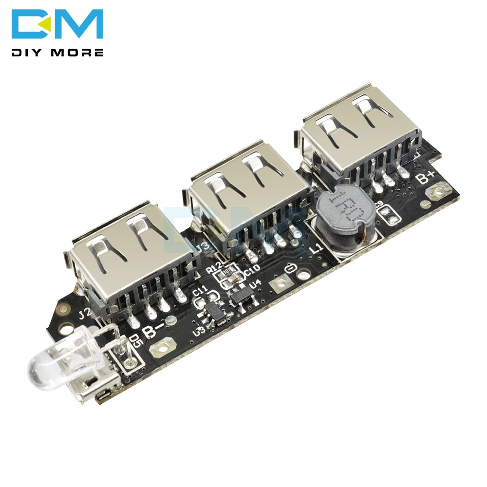 5V 1A 1.5A 2.1A 3 USB Power Bank Charger Circuit Board Step Up Boost Power Module + 5S 18650 Li-ion Case Shell DIY Kit Powerbank 
5V 1A 1.5A 2.1A 3 USB Power Bank Charger Circuit Board Step Up Boost Power Module + 5S 18650 Li-ion Case Shell DIY Kit Powerbank