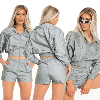 2019 NEW Fashion Women's Reflective Slim Casual Solid clubwear Vintage Zip Tracksuit Jacket Coat Outerwear Top Sport Suit
2019 NEW Fashion Women's Reflective Slim Casual Solid clubwear Vintage Zip Tracksuit Jacket Coat Outerwear Top Sport Suit