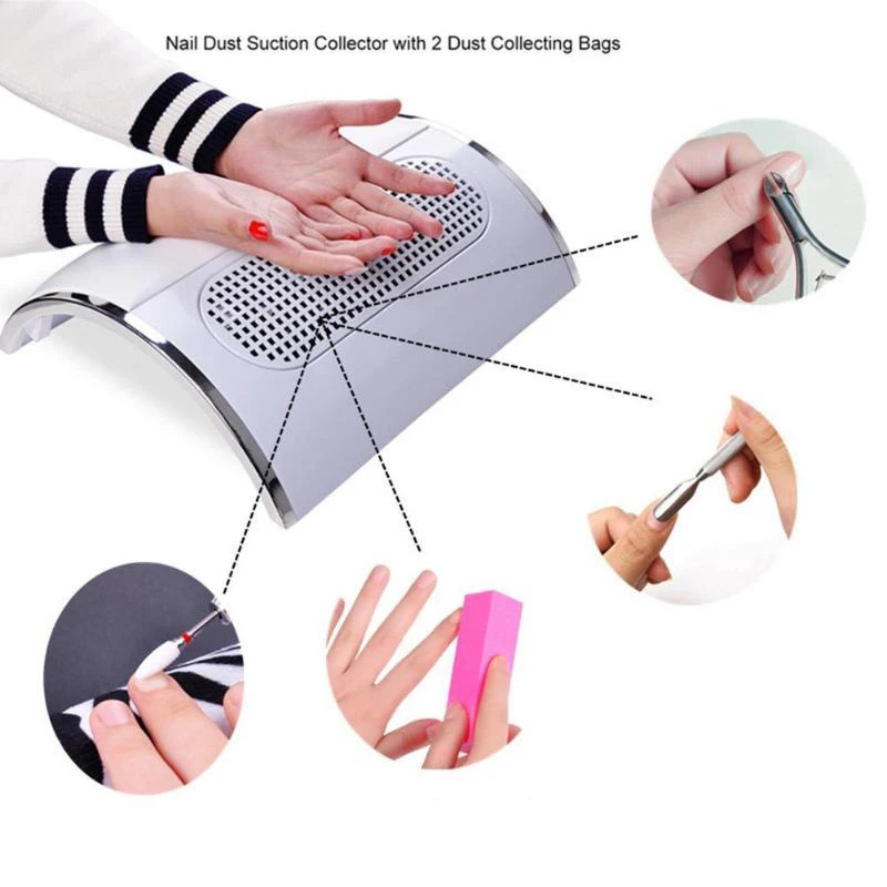 15W Powerful Nail Dust Suction Collector with 3 Fan Vacuum Cleaner Manicure Tools with 2 Dust Collecting Bags
15W Powerful Nail Dust Suction Collector with 3 Fan Vacuum Cleaner Manicure Tools with 2 Dust Collecting Bags