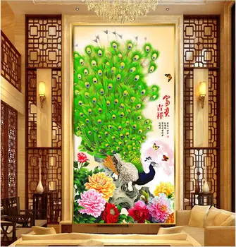Custom mural photo 3d wallpaper Peony flowers green peacocks porch decor painting 3d wall murals wallpaper for living room
Custom mural photo 3d wallpaper Peony flowers green peacocks porch decor painting 3d wall murals wallpaper for living room
