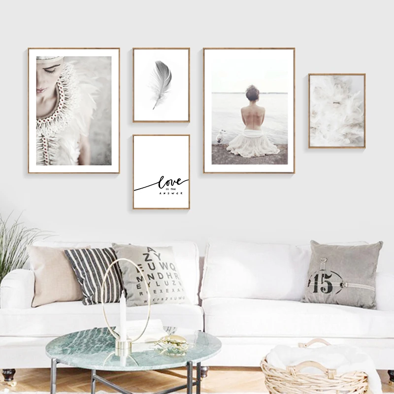 Nordic Style Art Canvas Painting Realist Girl Feather Poster Print Scandinavian Wall Picture for Living Room Modern Home Decor
Nordic Style Art Canvas Painting Realist Girl Feather Poster Print Scandinavian Wall Picture for Living Room Modern Home Decor