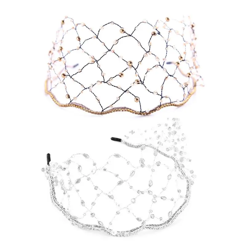 Bride Headband Rhinestone Crystal Pearl Luxury Women Wedding Headdress Tiara Hoop Net Mesh Bridal Headwear Charms Hair Jewelry
Bride Headband Rhinestone Crystal Pearl Luxury Women Wedding Headdress Tiara Hoop Net Mesh Bridal Headwear Charms Hair Jewelry