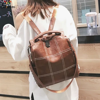 DORANMI Leather Big Backpacks For Women 2019 Leather Thread Schoolbag Female Vintage Back Shoulder Bag Backpacks Mochila DJB697
DORANMI Leather Big Backpacks For Women 2019 Leather Thread Schoolbag Female Vintage Back Shoulder Bag Backpacks Mochila DJB697