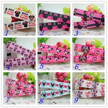 7/8'' Free shipping mickey minnie cartoon printed grosgrain ribbon hairbow headwear party decoration diy wholesale OEM 22mm S291 
7/8'' Free shipping mickey minnie cartoon printed grosgrain ribbon hairbow headwear party decoration diy wholesale OEM 22mm S291