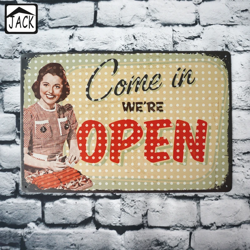 Come in we are open Plate Vintage Metal Signs Garage Coffee Shop Store Bar Home Decoration Metal Crafts 8X12inch Tin Signs
Come in we are open Plate Vintage Metal Signs Garage Coffee Shop Store Bar Home Decoration Metal Crafts 8X12inch Tin Signs
