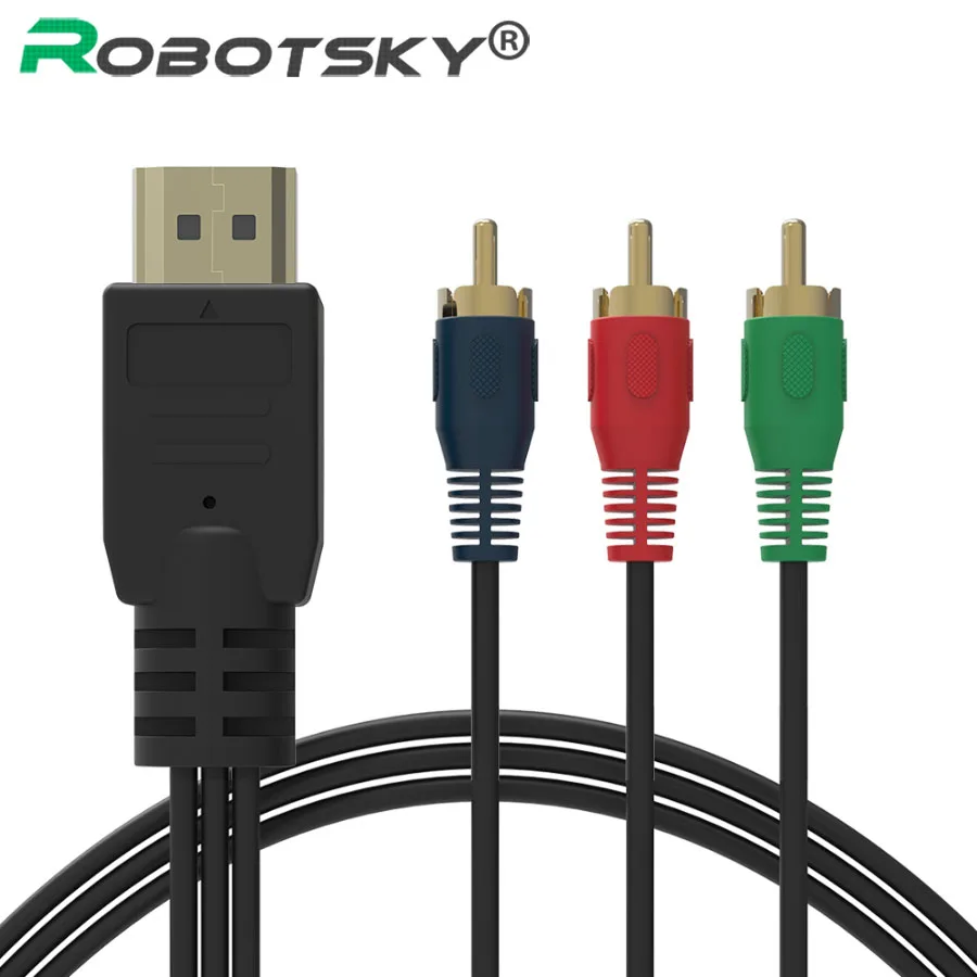 Robotsky 1m 3ft HDMI To 3RCA Cable HDMI Male To Male Video Audio Converter Component AV Adapter Cabo For HD Player Laptop PC PS3
Robotsky 1m 3ft HDMI To 3RCA Cable HDMI Male To Male Video Audio Converter Component AV Adapter Cabo For HD Player Laptop PC PS3